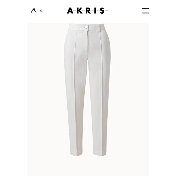 Stretch Denim Tapered Ankle-Length Pants Size 6 NWOT
